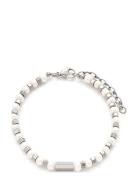 Samie - Bracelet In White And Steel Rannekoru Korut White Samie