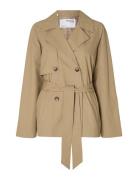 Slfbelinda Short Trench Coat Trenssi Takki Beige Selected Femme