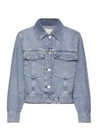 Cropped Denim Jacket Farkkutakki Denimtakki Blue GANT