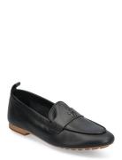 Th Leather Moccasin Loaferit Matalat Kengät Black Tommy Hilfiger