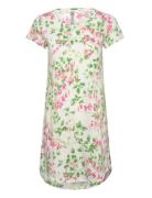 Nightdress Aop Flower Pink Yöpaita Green Lindex