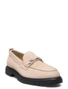 Biagil Snaffle Loafer Suede Loaferit Matalat Kengät Beige Bianco