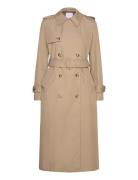 Double-Breasted Cotton Trench Coat Trenssi Takki Beige Mango