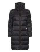 Over -Collar Down Coat Topattu Pitkä Takki Black Lauren Ralph Lauren