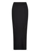 Iconic Rib Maxi Skirt Pitkä Hame Black Calvin Klein