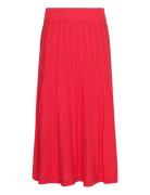 Klara Skirt Polvipituinen Hame Red Jumperfabriken
