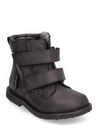 Boots - Flat - With Velcro Talvikengät Tarroilla Black ANGULUS