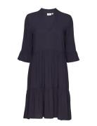 Edasz Solid Dress Polvipituinen Mekko Navy Saint Tropez