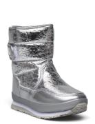 Rd Cracked Metallic Kids Talvisaappaat Silver Rubber Duck