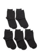 Claudio Kids 5Pk Org. Cot Sock Sukat Black Claudio