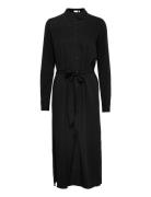 Vimorose L/S Long Dress/Su - Polvipituinen Mekko Black Vila