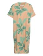 Kaftan Lysekil Khaki Leaves Polvipituinen Mekko Multi/patterned DEDICA...