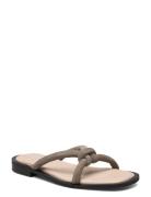 Slfsara Padded Suede Slider Matalapohjaiset Sandaalit Brown Selected F...