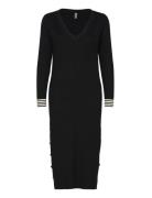 Cuannemarie Dress Polvipituinen Mekko Black Culture