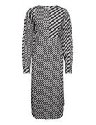 Mix Stripe Bailey Dress Polvipituinen Mekko Grey Mads Nørgaard