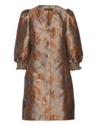 Whirlingbbamaru Dress Polvipituinen Mekko Brown Bruuns Bazaar