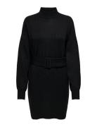 Onlbella Ls Belt Dress Ex Knt Polvipituinen Mekko Black ONLY