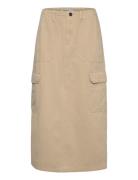 Onlmalfy Long Cargo Skirt Pnt Polvipituinen Hame Beige ONLY