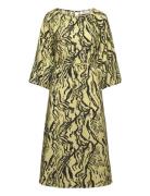 Mschtheresia Taila 3/4 Dress Aop Polvipituinen Mekko Yellow MSCH Copen...