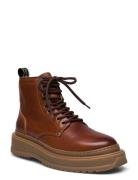 Slack U Leather Shoe Nyörisaappaat Brown Sneaky Steve