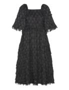 Yasdio 2/4 Midi Dress Polvipituinen Mekko Black YAS