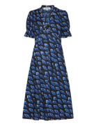 Dvf Erica Dress Polvipituinen Mekko Blue Diane Von Furstenberg