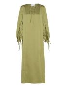 Katarina Dress Polvipituinen Mekko Khaki Green Hosbjerg