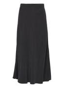 Usva Slip Skirt Polvipituinen Hame Black Hálo