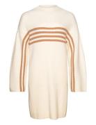 Carkatia Ls Stripe Mockneck Dress Knt Polvipituinen Mekko Cream ONLY C...