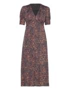 Drea Anita Dress Polvipituinen Mekko Brown AllSaints