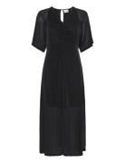 Vienna Midi Dress Polvipituinen Mekko Black Noella