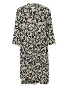 Kahera Amber Dress Printed Lyhyt Mekko Black Kaffe