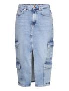 Onlposey Hw Midi Cargo Dnm Skirt Cro Polvipituinen Hame Blue ONLY