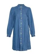 Mschshayla Shirt Dress Polvipituinen Mekko Blue MSCH Copenhagen