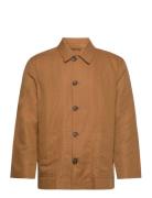 Cotton Linen Jacket Ohut Takki Brown GANT