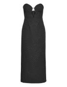 Eleni Stud Midi Dress Polvipituinen Mekko Black Bardot