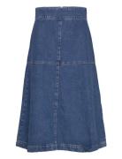 Denim Lunar Skirt Polvipituinen Hame Blue Mads Nørgaard