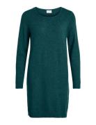 Viril L/S Knit Dress - Noos Polvipituinen Mekko Green Vila