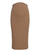 Skirt Mom Linda Rib Polvipituinen Hame Brown Lindex