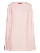 Cape Georgette Cocktail Dress Lyhyt Mekko Pink Lauren Ralph Lauren