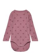 Hmlbambo Body Ls Pitkähihainen Body Pink Hummel