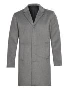 Slhdan Wool Coat O Villakangastakki Pitkä Takki Grey Selected Homme