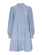 Yaspala Ls Shirt Dress S. Lyhyt Mekko Blue YAS