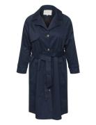 Kcelisa Trenchcoat Trenssi Takki Navy Kaffe Curve