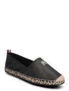 Th Leather Flat Espadrille Matalat Sandaalit Espadrillot Black Tommy H...