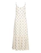 Unoll Maxi Dress Sl Maksimekko Juhlamekko Cream Lollys Laundry