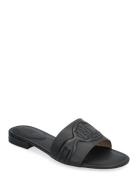 Alegra Iii Leather Slide Sandal Matalapohjaiset Sandaalit Black Lauren...