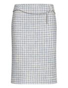 Tweed Midi Skirt Polvipituinen Hame Blue Mango