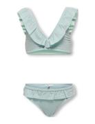 Kogmalibu Glitter Bikini Set Acc Bikinit Green Kids Only