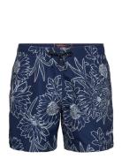 Printed 15" Swim Short Uimashortsit Blue Superdry